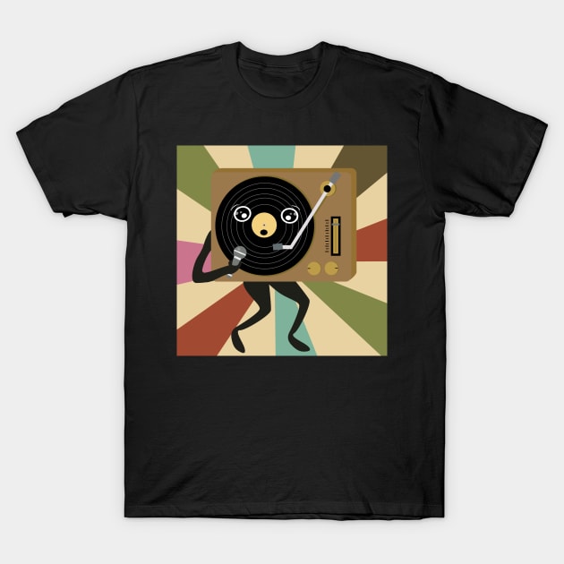 The Singing Record Player T-Shirt by Edofest